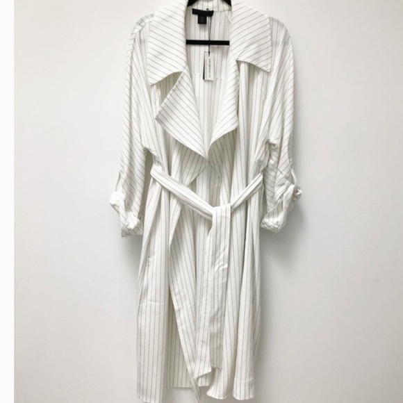 Beautiful womens waterfall trench coat with ties - Picture 4 of 4